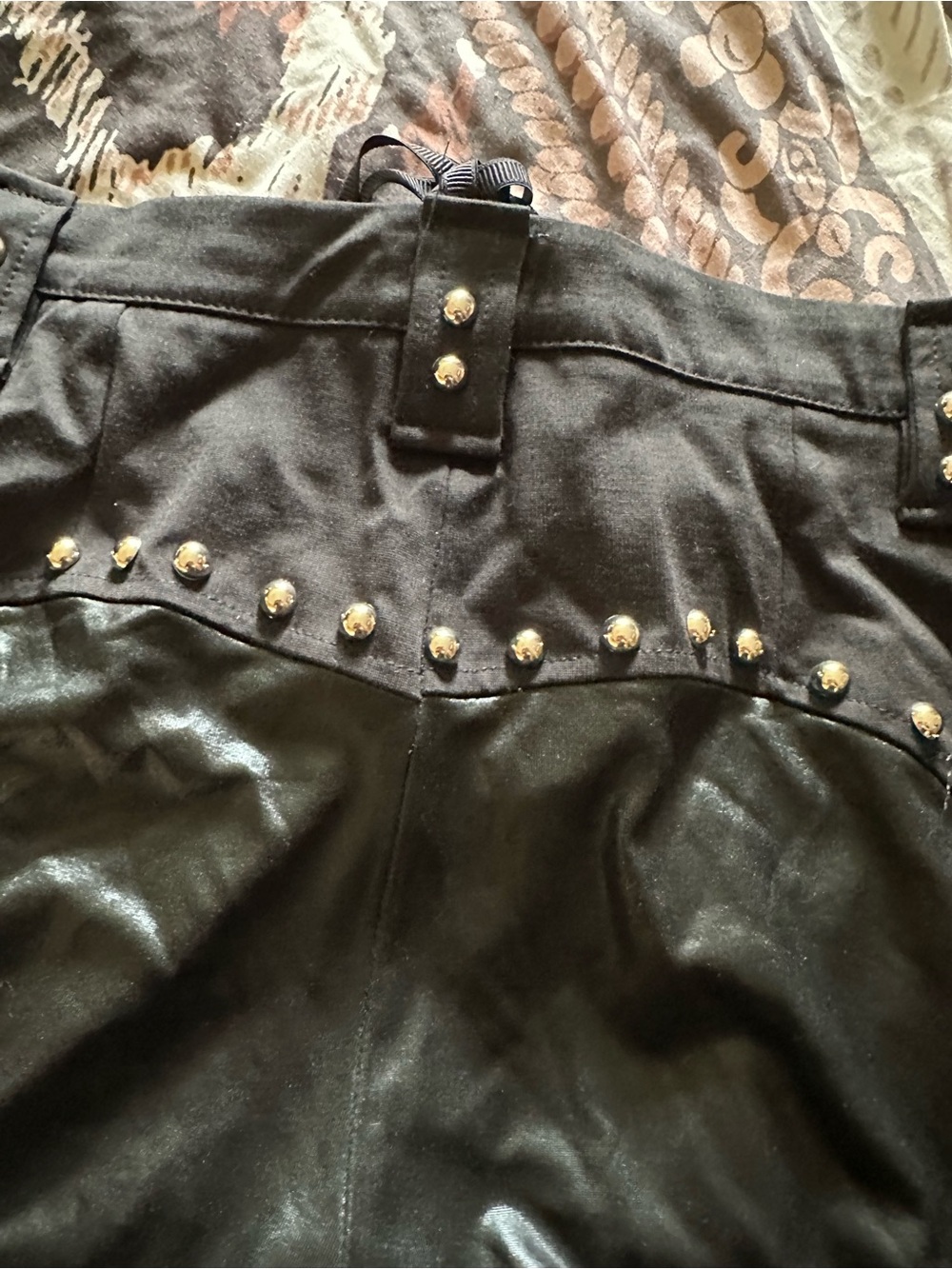 AKIRA Black open Lace-Up Studded leggings excellent condition - Picture 6 of 15